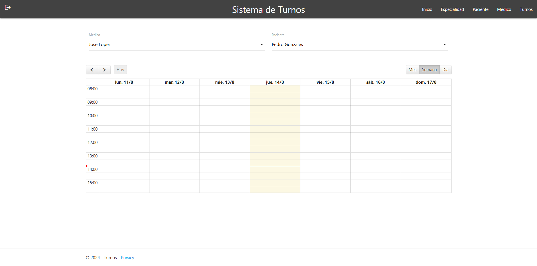 Asignación de turnos